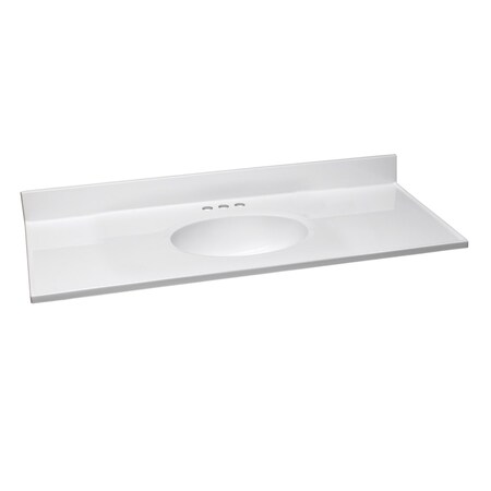 Design House Cultured Marble Vanity Top 49x19, Solid White 586214